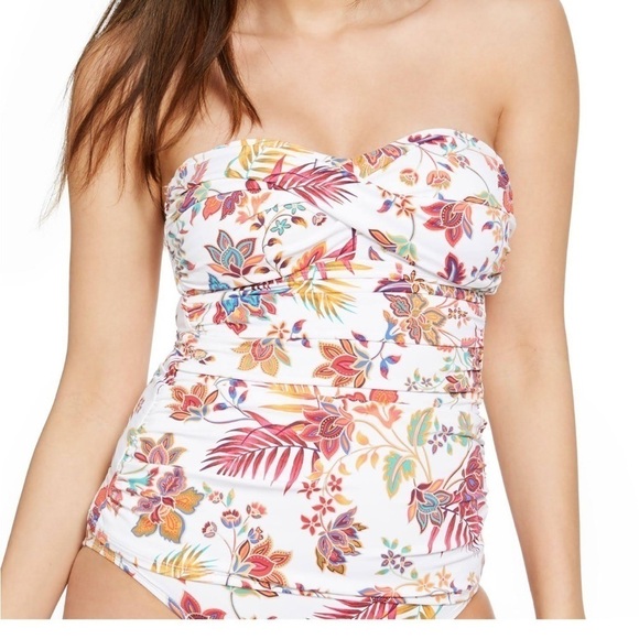 Ralph Lauren floral twist tubini swim top size 0 - Picture 1 of 13